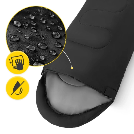 Cestovní spací pytel mumie Mountain Goat STANDARD černý