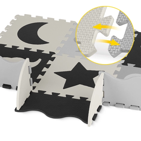 Sada pěnových puzzlí 'Zvířata' 150x150 šedé