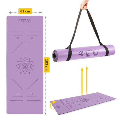 Kaučuková podložka na jógu YOGA MAT 4 mm