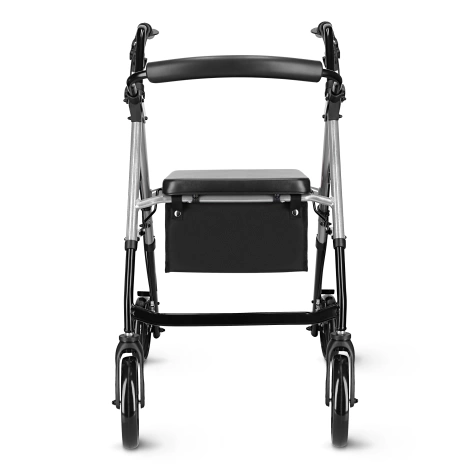 Čtyřkolové chodítko se sedátkem a taškou