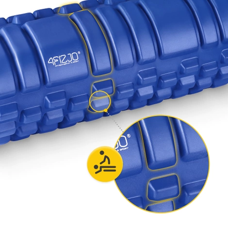 Masážní válec s výstupky EVA 33 cm modrý