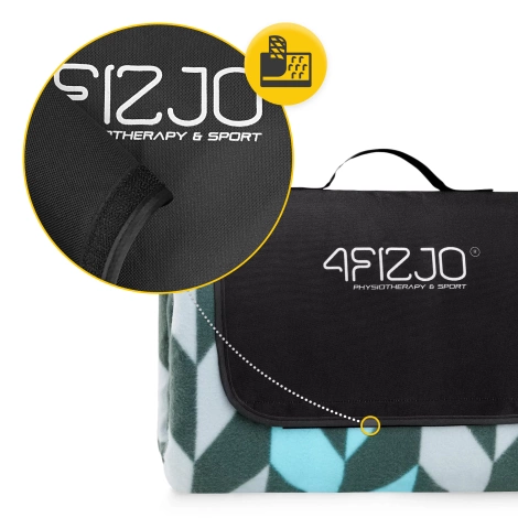 Pikniková deka s izolační vrstvou 200 x 200 cm rybí kost