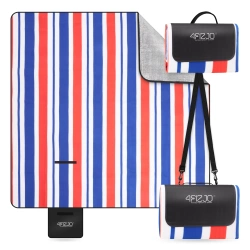 Pikniková deka s izolační vrstvou 200 x 200 cm pruhovaný