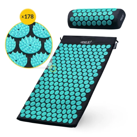 Akupresurní podložka s polštářem modrá