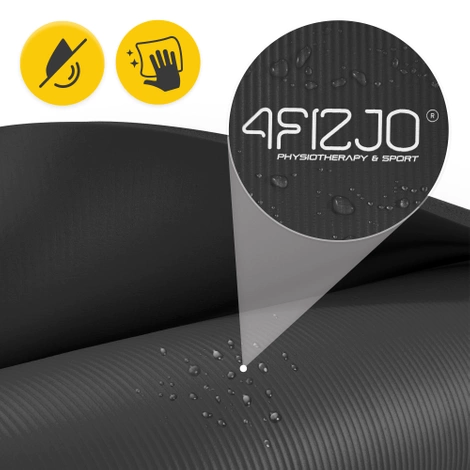 Podložka na cvičení YOGA MAT NBR 180 × 60 × 1,5 cm černá