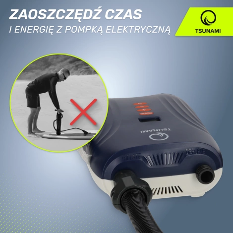 Elektrická pumpa na paddleboard do auta SUP TSUNAMI