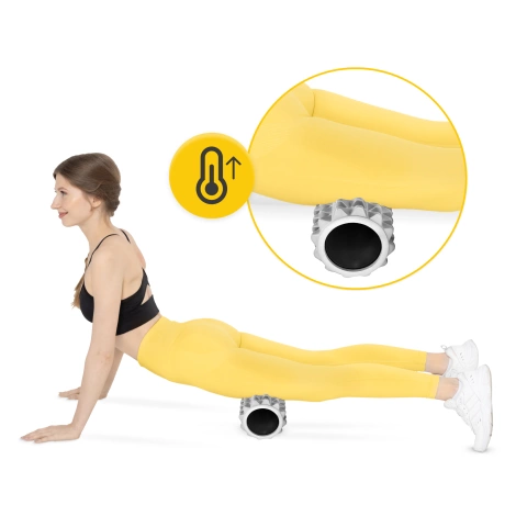 Masážní válec s výstupky EVA 33 cm šedý