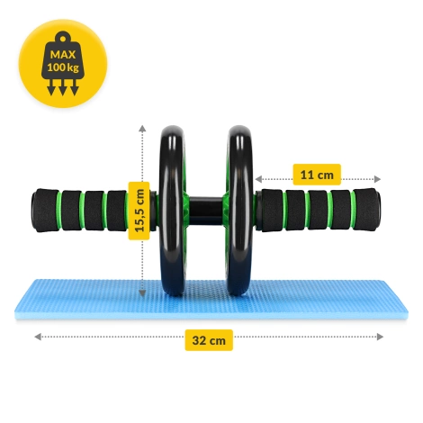 Posilovací kolečko AB WHEEL zelené