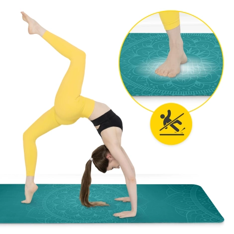 Semišová podložka na jógu a cvičení 1,5 mm