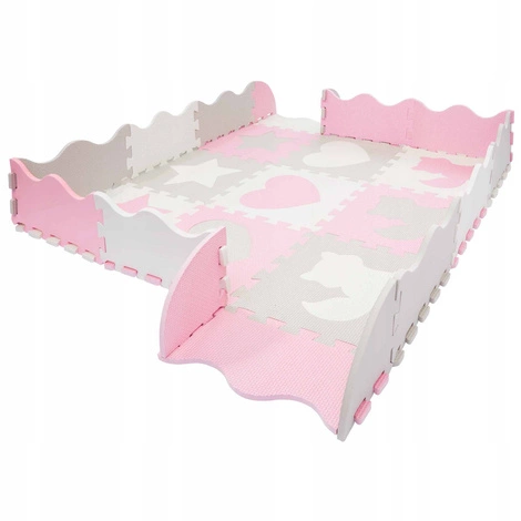 Sada pěnových puzzlí 'Zvířata' 120x120 růžové