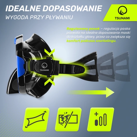 Potápěčská maska se šnorchlem TSUNAMI
