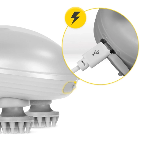 Elektrický masážní přístroj na pokožku hlavy bílý