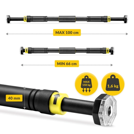 Rozpěrná dveřní hrazda žlutý