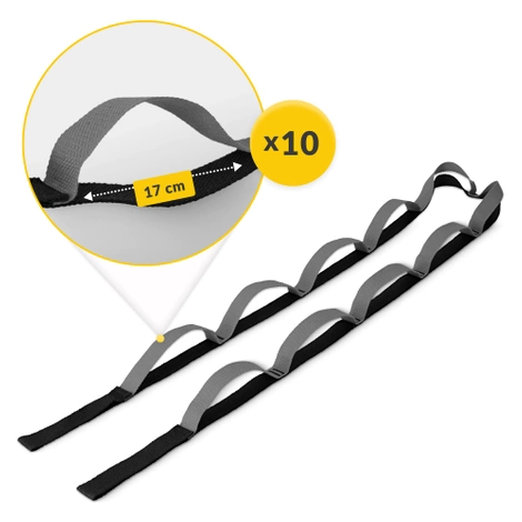 Protahovací pás na jógu šedý