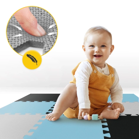 Sada 9 podložek puzzle 90x90 – 'Blankytné nebe'"