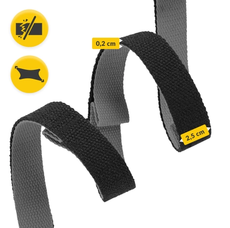 Protahovací pás na jógu šedý