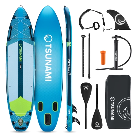 Nafukovací paddleboard SUP TSUNAMI 350 cm T15 modro-zelený