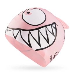Dětská plavecká čepice TSUNAMI SHARK růžová
