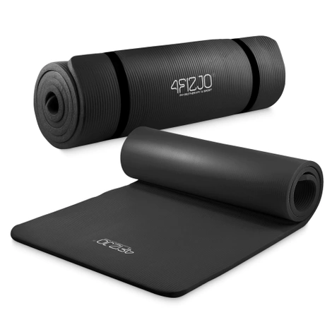 Podložka na cvičení YOGA MAT NBR 180 × 60 × 1 cm černá