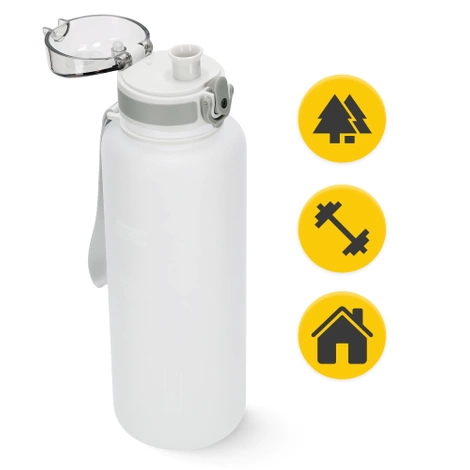 Sportovní láhev na vodu 1L šedá