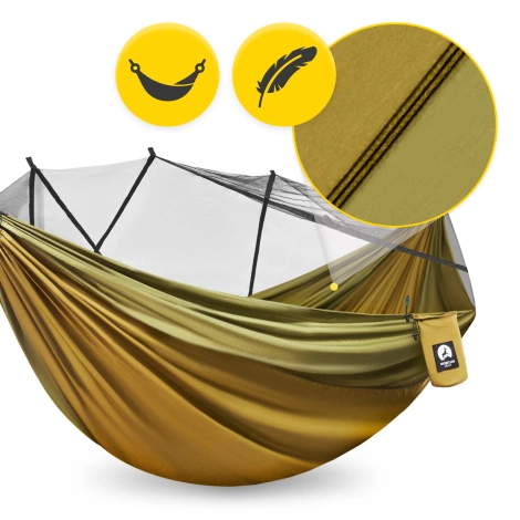 Turistická houpací síť pro dva s moskytiérou