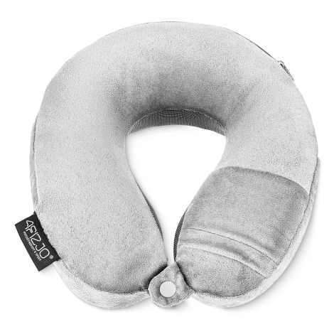 Cestovní polštář rohlík šedý