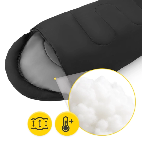 Cestovní spací pytel mumie Mountain Goat STANDARD černý