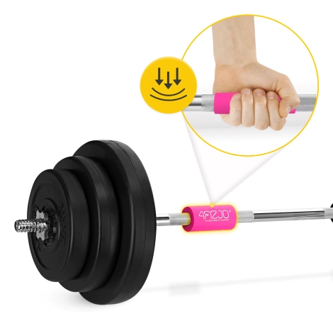 Úchyty na vzpěračskou tyč růžové