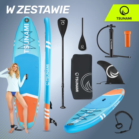 Nafukovací paddleboard SUP TSUNAMI 320cm T02 modrý