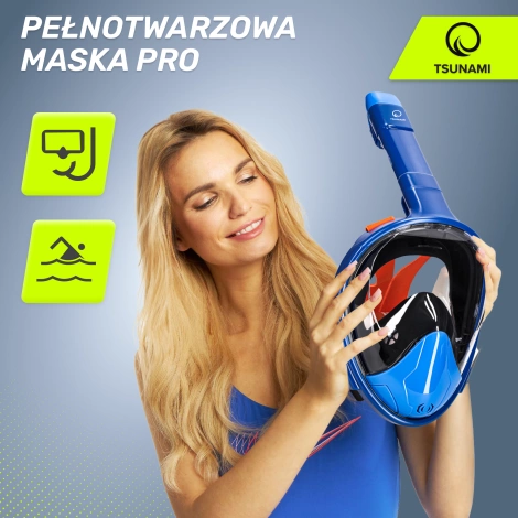 Celoobličejová šnorchlovací maska TSUNAMI S/M