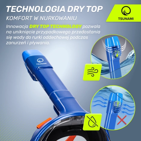 Celoobličejová šnorchlovací maska TSUNAMI S/M