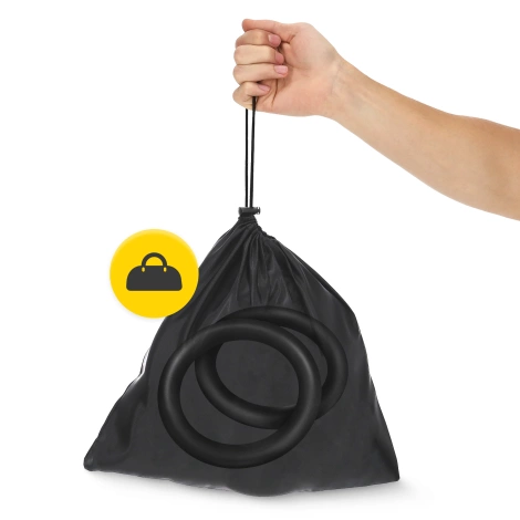 Gymnastické kruhy ABS černo-žluté