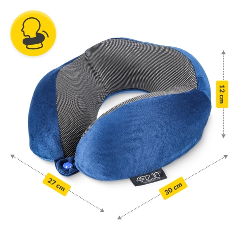 Cestovní polštář rohlík modrý