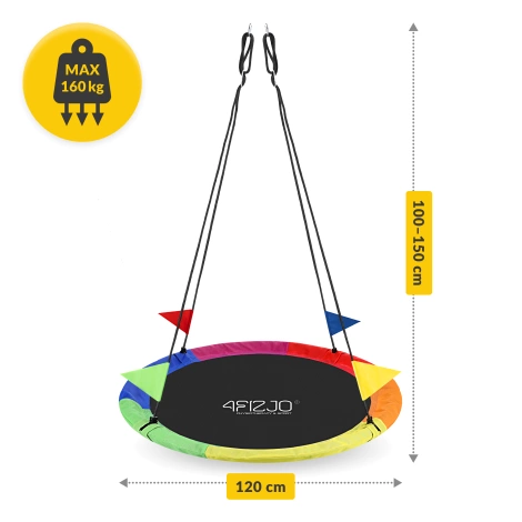 Závěsný houpací kruh XXL 120 cm