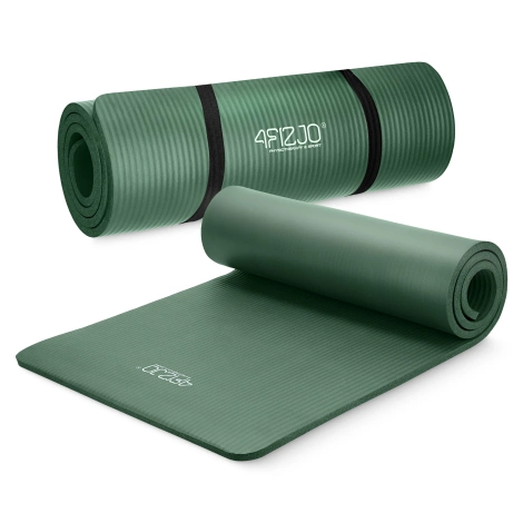 Podložka na cvičení YOGA MAT NBR 180 × 60 × 1 cm šalvějově zelená