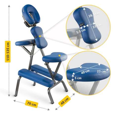 Skládací masážní židle modré