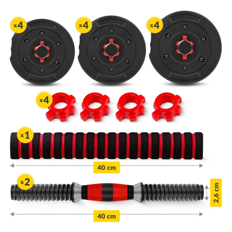 Nakládací činkový set 2 x 10 kg