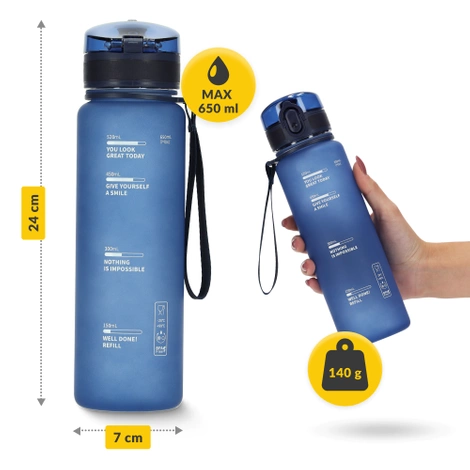 Sportovní láhev na vodu 650 ml modrá