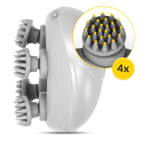 Elektrický masážní přístroj na pokožku hlavy bílý
