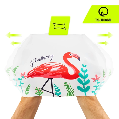 Dámská plavecká čepice TSUNAMI FLAMINGO