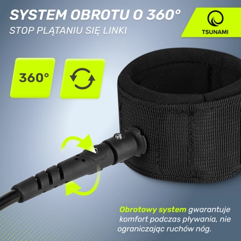 Bezpečnostní šňůra k SUP desce TSUNAMI 3 m