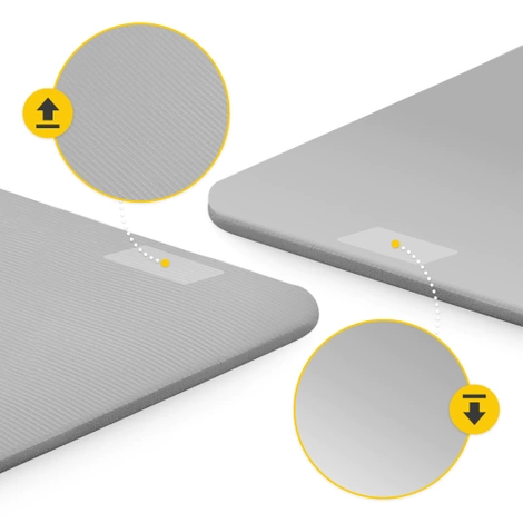 Podložka na cvičení YOGA MAT NBR 1 cm 180 × 60 × 1 cm šedá