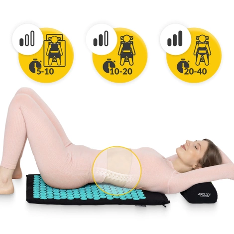 Akupresurní podložka s polštářem modrá