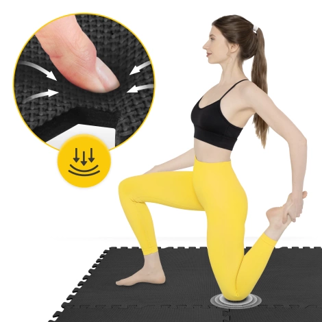 Ochranná podlaha do posilovny PUZZLE 60 x 60 cm 4 ks.