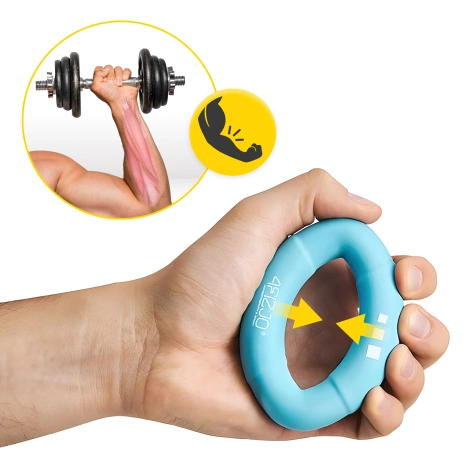 Silikonový posilovač zápěstí modrý