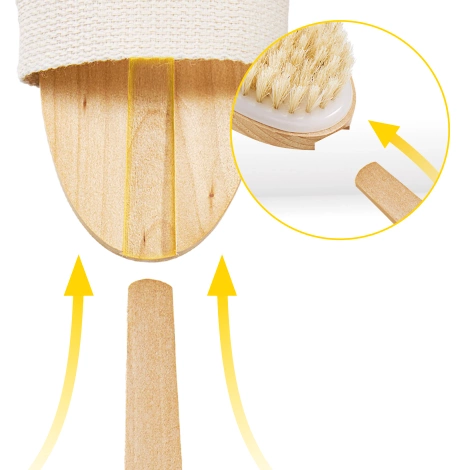 Dlouhý masážní kartáč na tělo a koupel 2v1