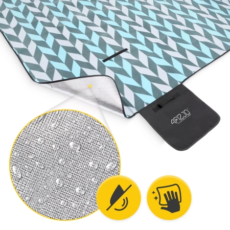 Pikniková deka s izolační vrstvou 200 x 200 cm rybí kost