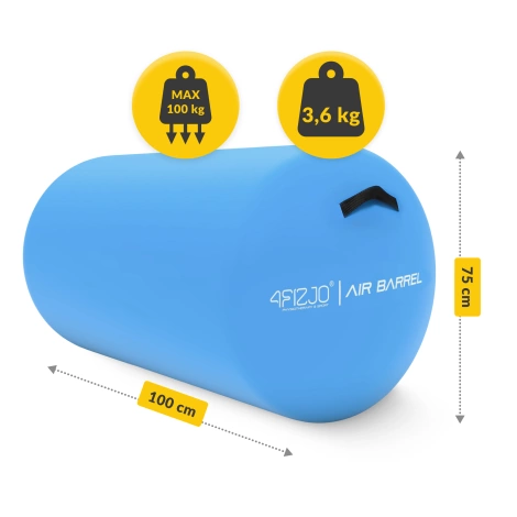 Nafukovací gimnastický váleček air barrel 75 cm