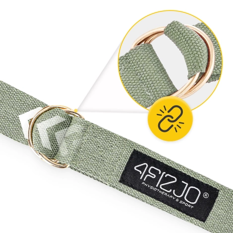 Popruh na jógu khaki