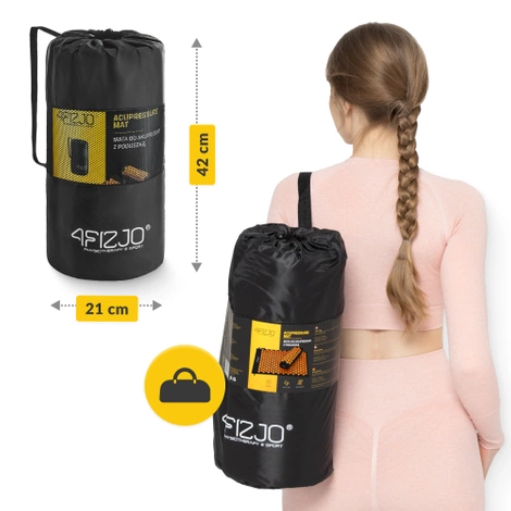 Akupresurní podložka s polštářem oranžová